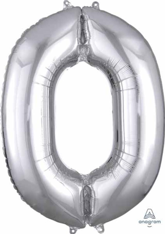 Rental store for MYLAR BALLOON NUMBER - 0 SILVER in Sudbury ON