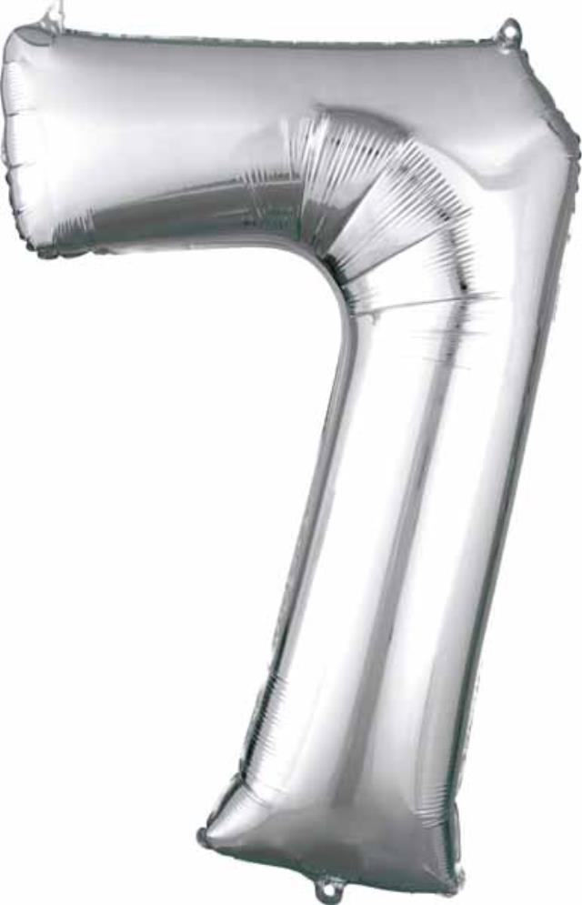 Rental store for MYLAR BALLOON NUMBER - 7 SILVER in Sudbury ON