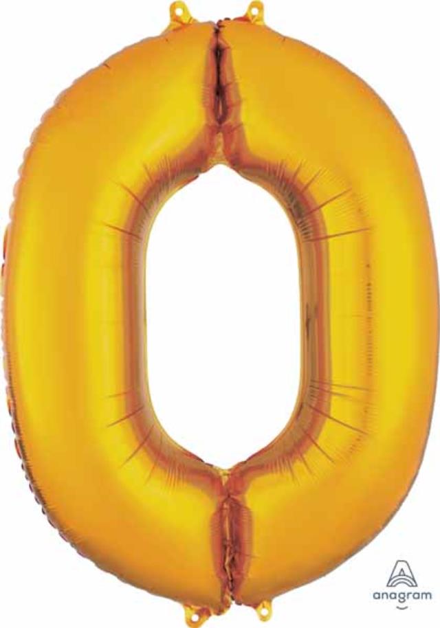 Rental store for MYLAR BALLOON NUMBER - 0 GOLD in Sudbury ON