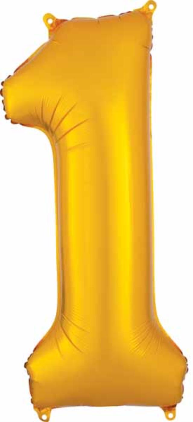 Rental store for MYLAR BALLOON NUMBER - 1 GOLD in Sudbury ON