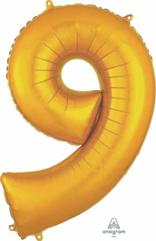 Rental store for MYLAR BALLOON NUMBER - 9 GOLD in Sudbury ON